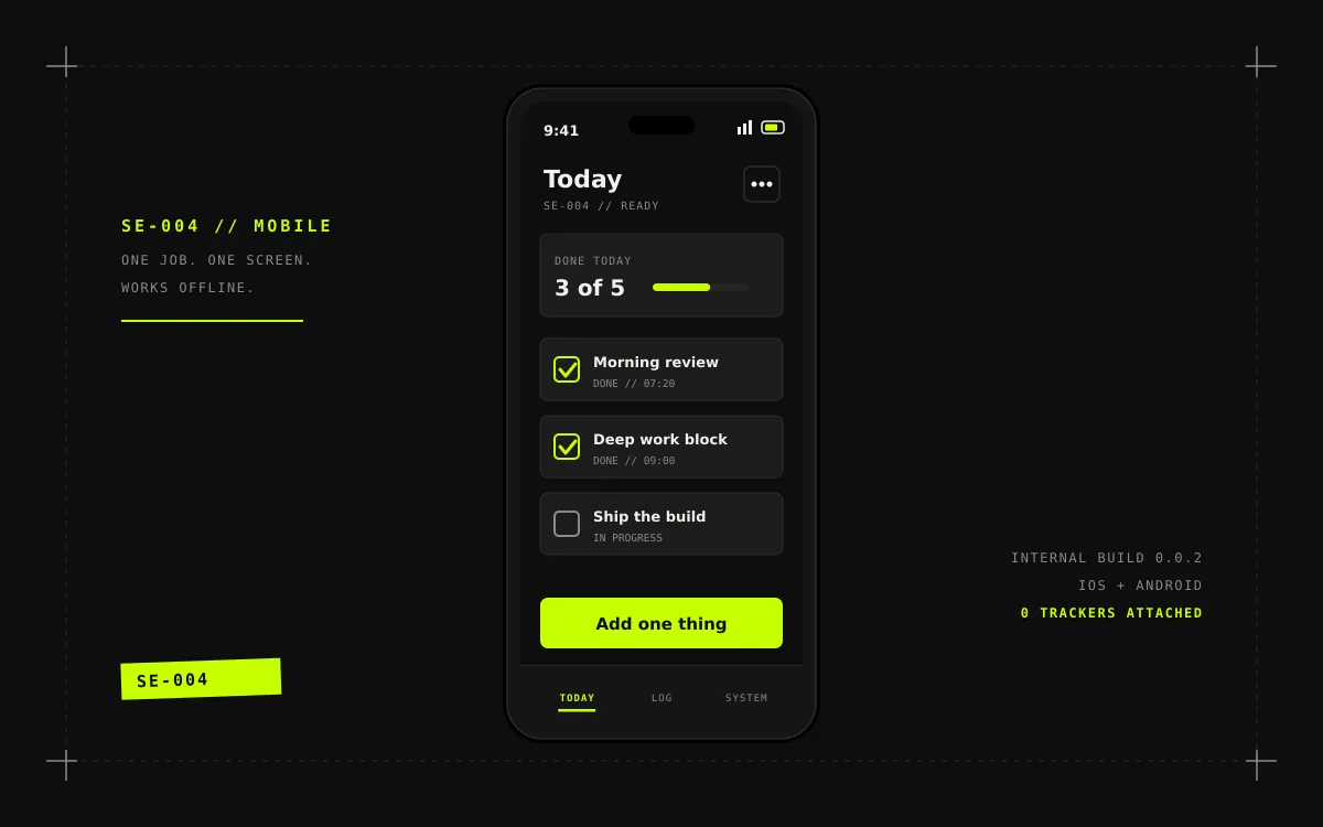 SE–004 product interface